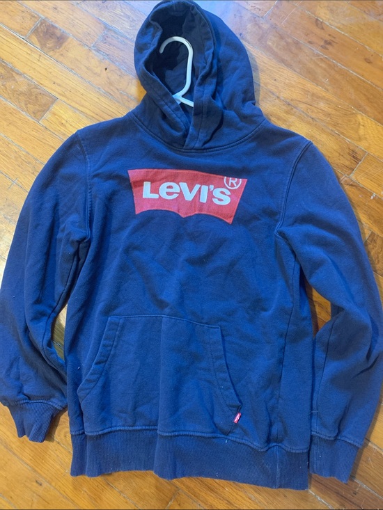 Levi's Other - Levi's Navy Hoodie with Red Logo Pullover 14 16